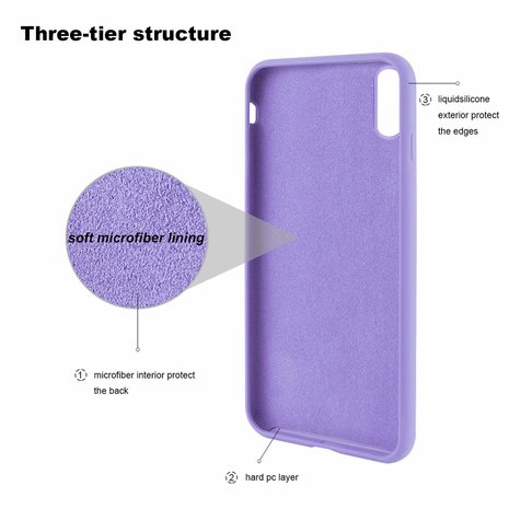 ShieldCase® Shieldcase Silicone case iPhone Xs Max (paars)