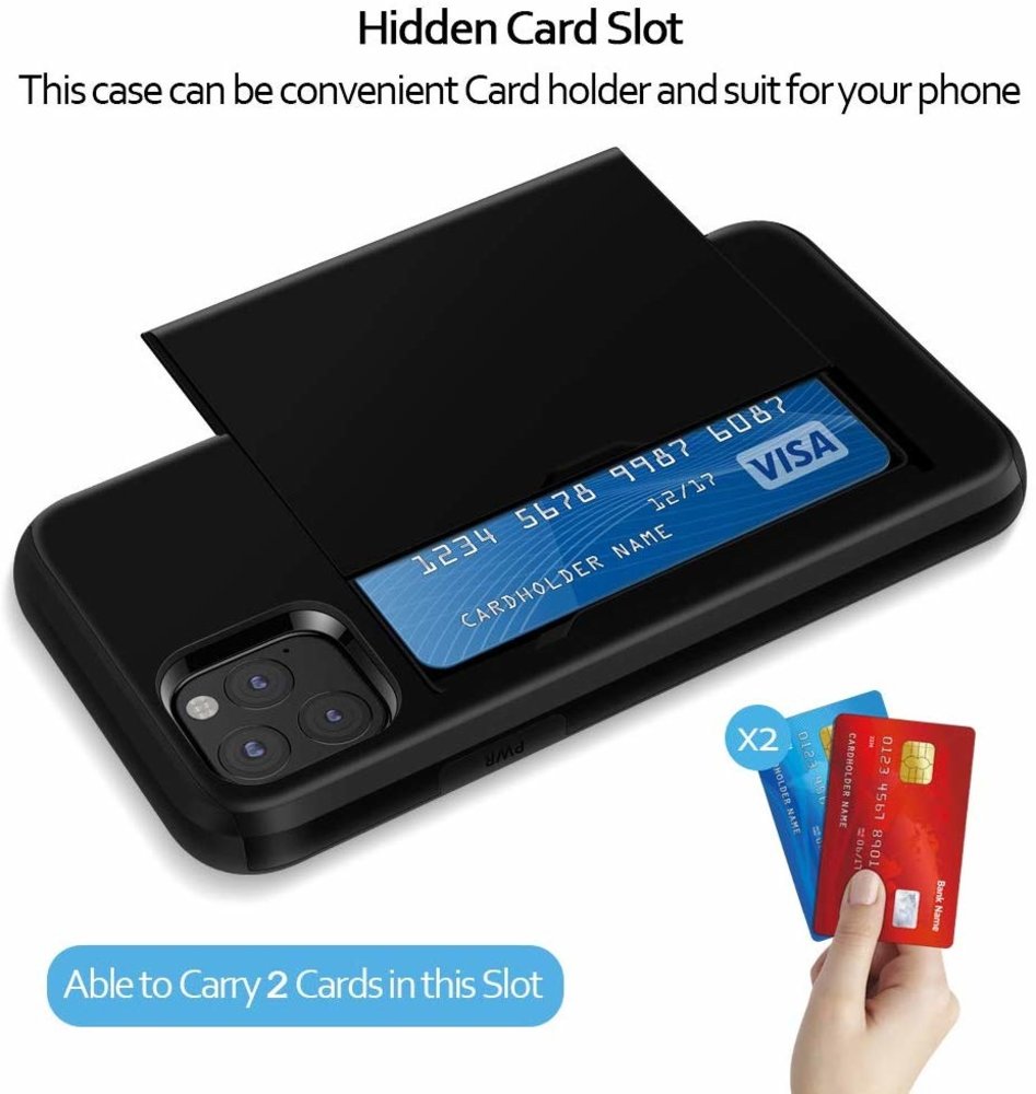 ShieldCase® ShieldCase Kaarthouder case met slide iPhone 11 Pro Max (zwart) ShieldCase® ShieldCase Kaarthouder case met slide iPhone 11 Pro Max (zwart)