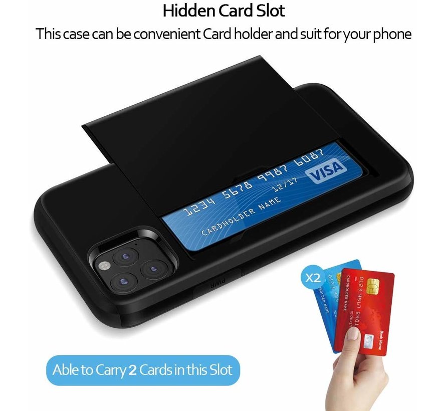 ShieldCase Kaarthouder case met slide iPhone 11 Pro Max (zwart)