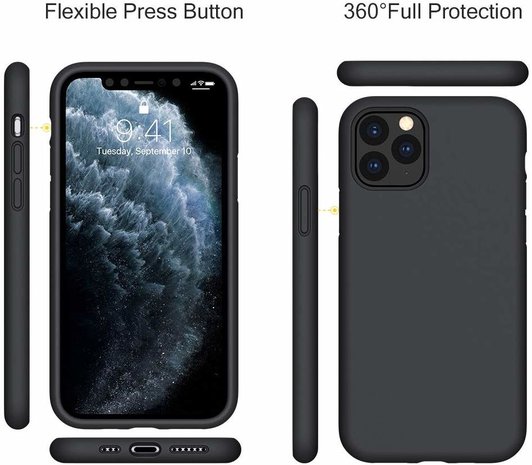 ShieldCase® ShieldCase Silicone case iPhone 11 Pro (zwart)
