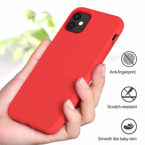 ShieldCase® ShieldCase Silicone case iPhone 11 (rood)