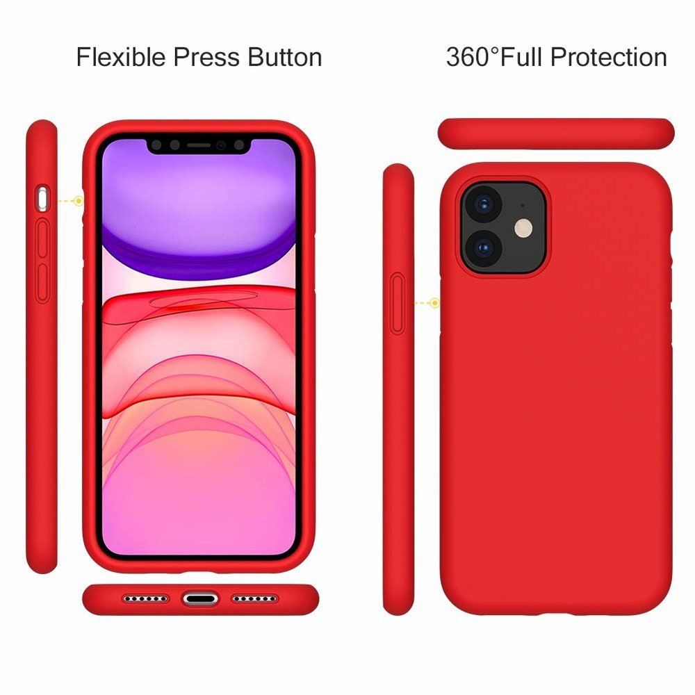 ShieldCase® ShieldCase Silicone case iPhone 11 (rood)