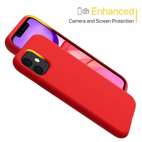 ShieldCase® ShieldCase Silicone case iPhone 11 (rood)