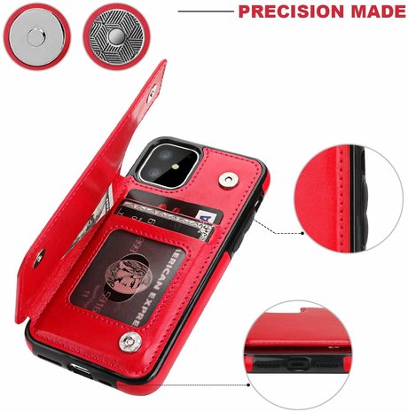 ShieldCase® ShieldCase iPhone 11 wallet case (rood) ShieldCase® ShieldCase iPhone 11 wallet case (rood)