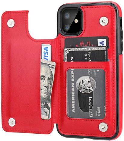 ShieldCase® ShieldCase iPhone 11 wallet case (rood) ShieldCase® ShieldCase iPhone 11 wallet case (rood)