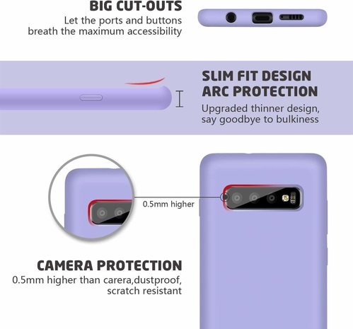 ShieldCase® Shieldcase Silicone case Samsung Galaxy S10 (paars)
