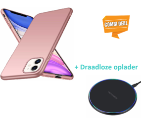 ShieldCase® Ultra thin case iPhone 11 (roze) met draadloze oplader ShieldCase® Ultra thin case iPhone 11 (roze) met draadloze oplader