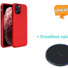 ShieldCase® Silicone case iPhone 11 Pro (rood) met draadloze oplader