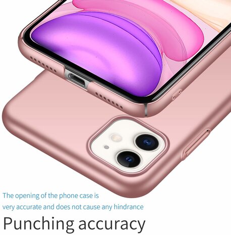 ShieldCase® ShieldCase Ultra thin case iPhone 11  (roze) +  Glazen Screenprotector