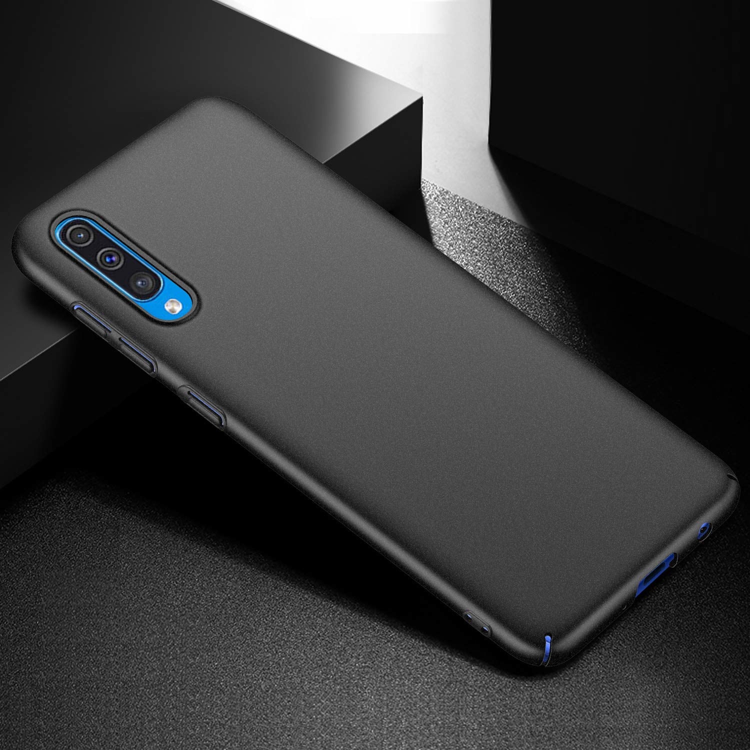 Moex Ultra Thin Silicone Case For Huawei P10, Brushed Aluminum Look, Black, Strong Grip & Protection