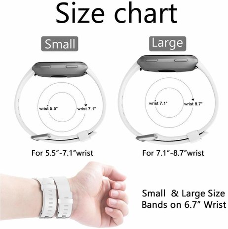 Fitbit Versa silicone band (wit)