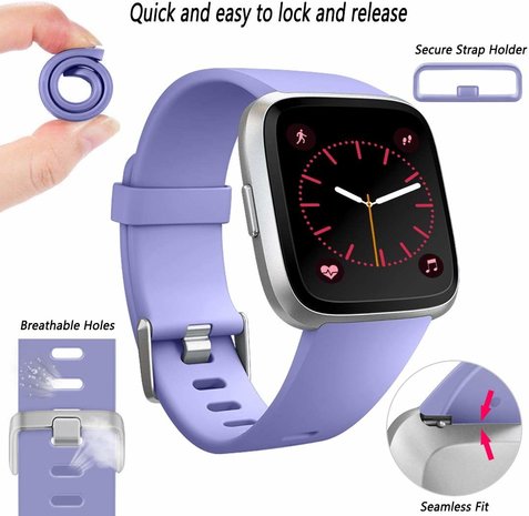 Fitbit Versa silicone band (lila)