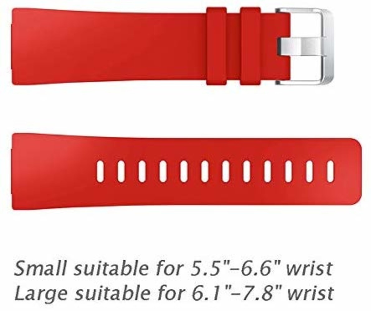 Fitbit Versa silicone band (rood)