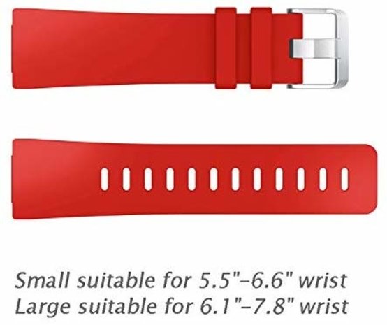 Fitbit Versa silicone band (rood)