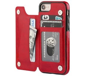 Trouw verticaal hoek Wallet Case iPhone 8 / 7 rood - Phone-Factory