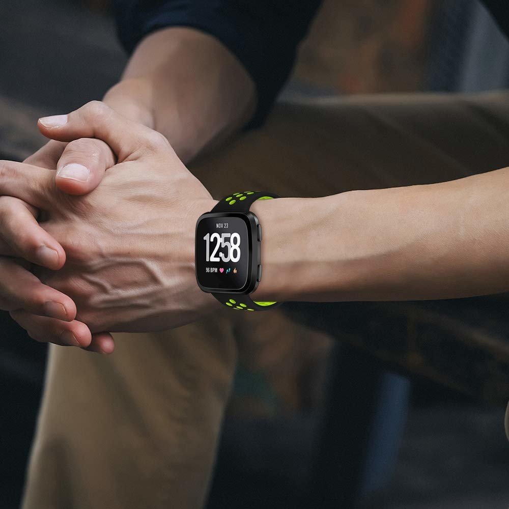 Fitbit Versa sport band (zwart/fluocent) Fitbit Versa sport band (zwart/fluocent)