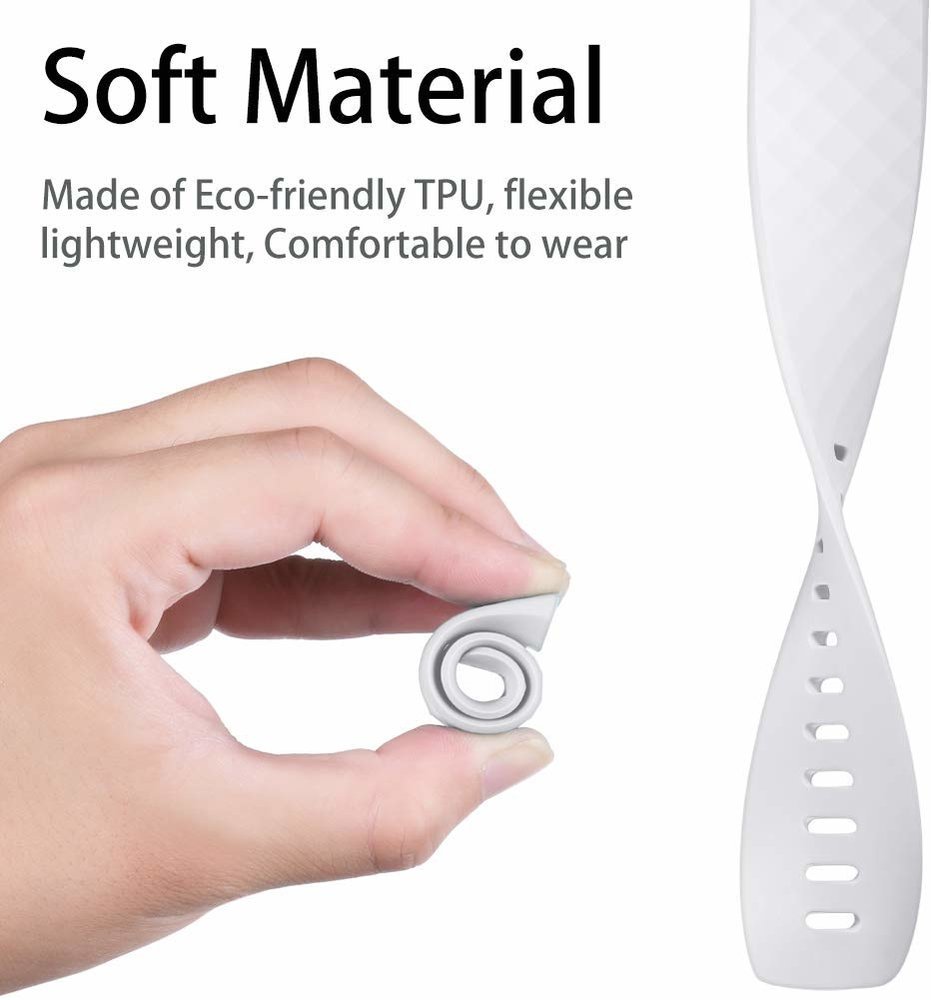 Fitbit Charge 3 silicone band (wit)