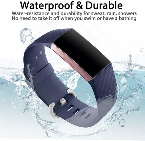 Fitbit Charge 3 silicone band (donkerblauw)