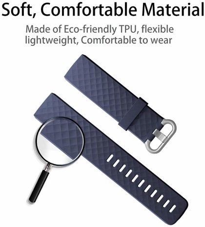 Fitbit Charge 3 silicone band (donkerblauw)