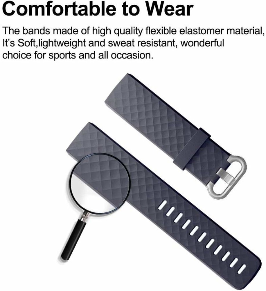 Fitbit Charge 3 silicone band (grijsblauw)