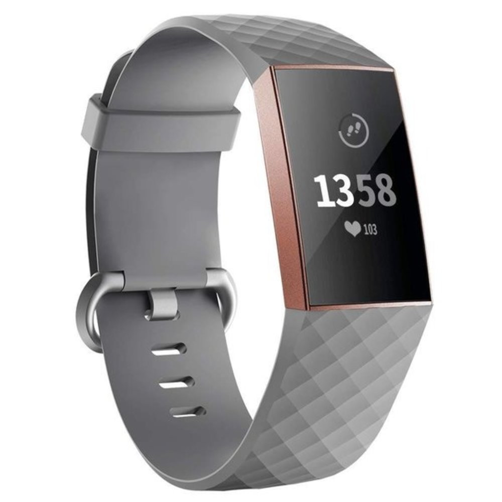 Fitbit Charge 3 silicone band (grijs)