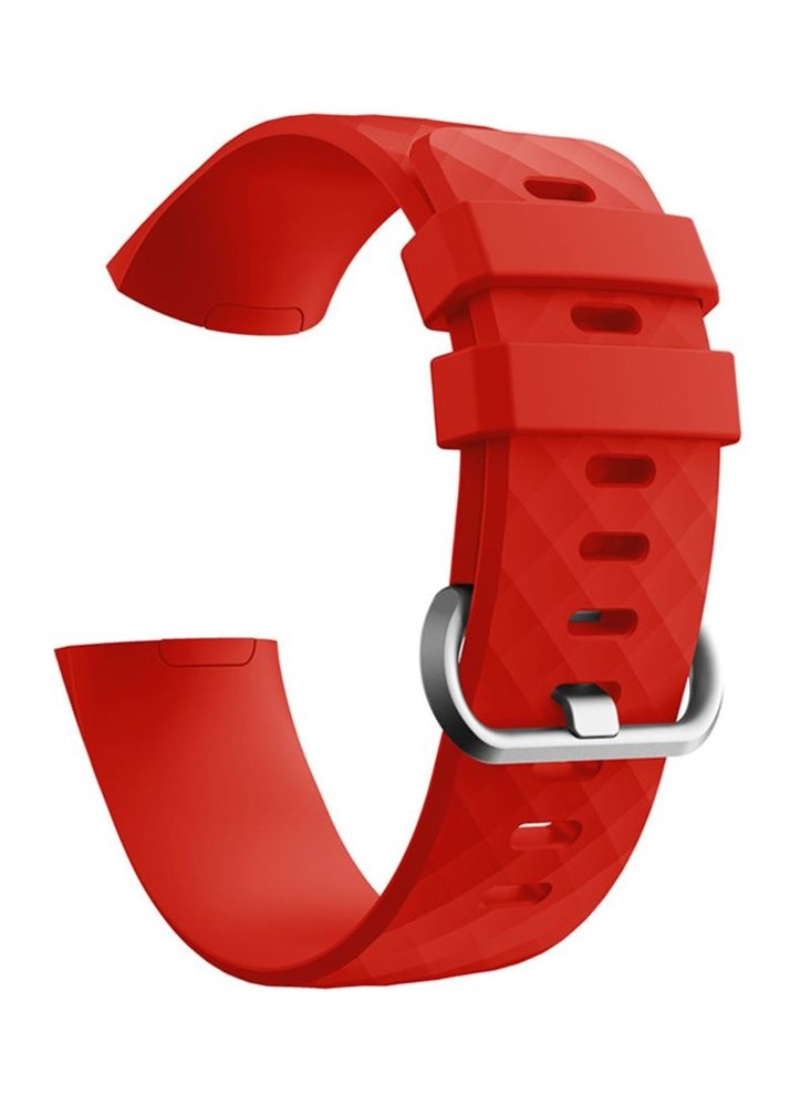 Fitbit Charge 3 silicone band (rood)