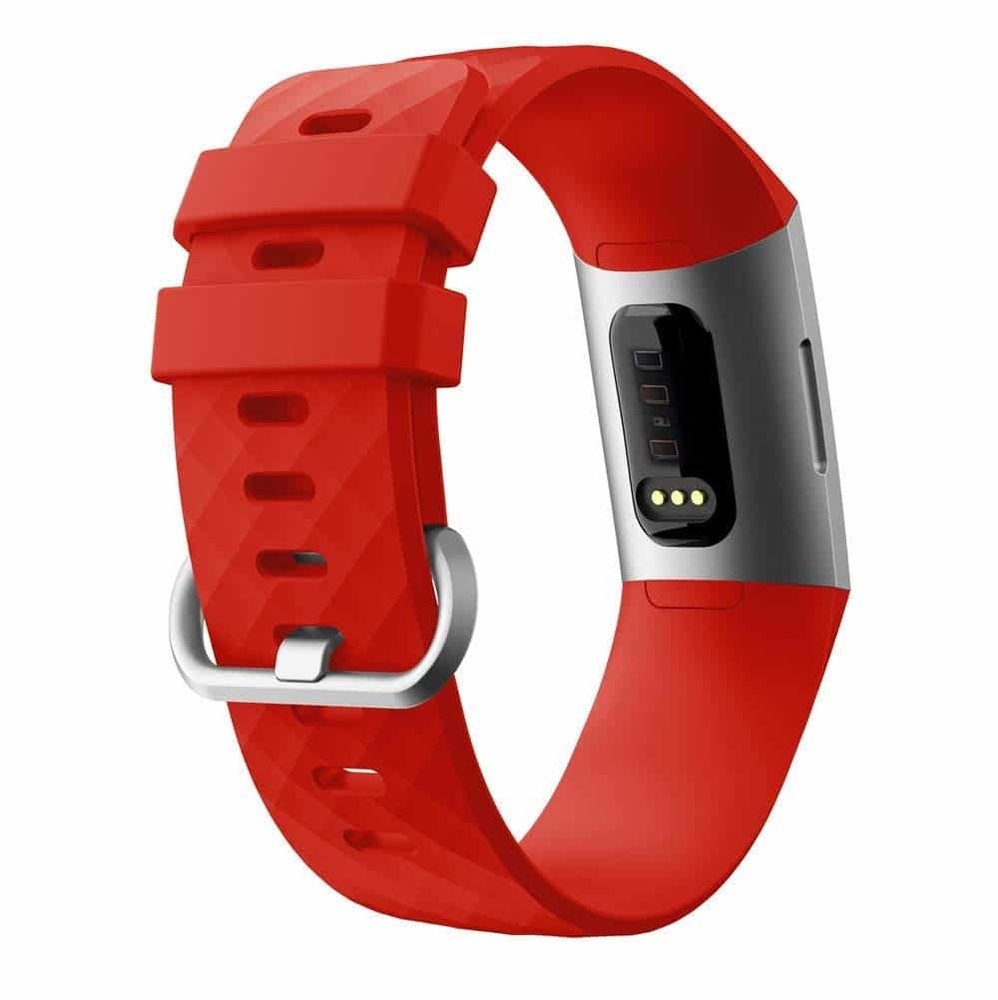 Fitbit Charge 3 silicone band (rood)