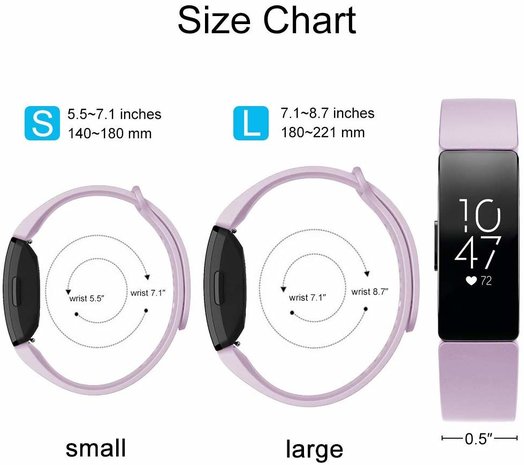 Fitbit Inspire silicone band (lila)