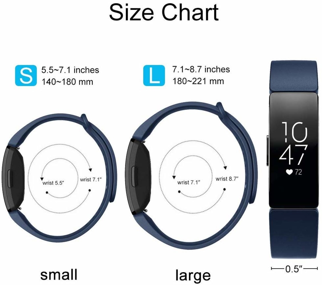Fitbit Inspire silicone band (blauw)