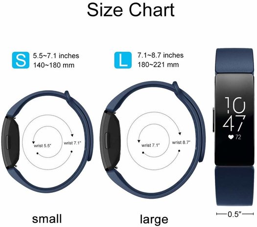 Fitbit Inspire silicone band (blauw)