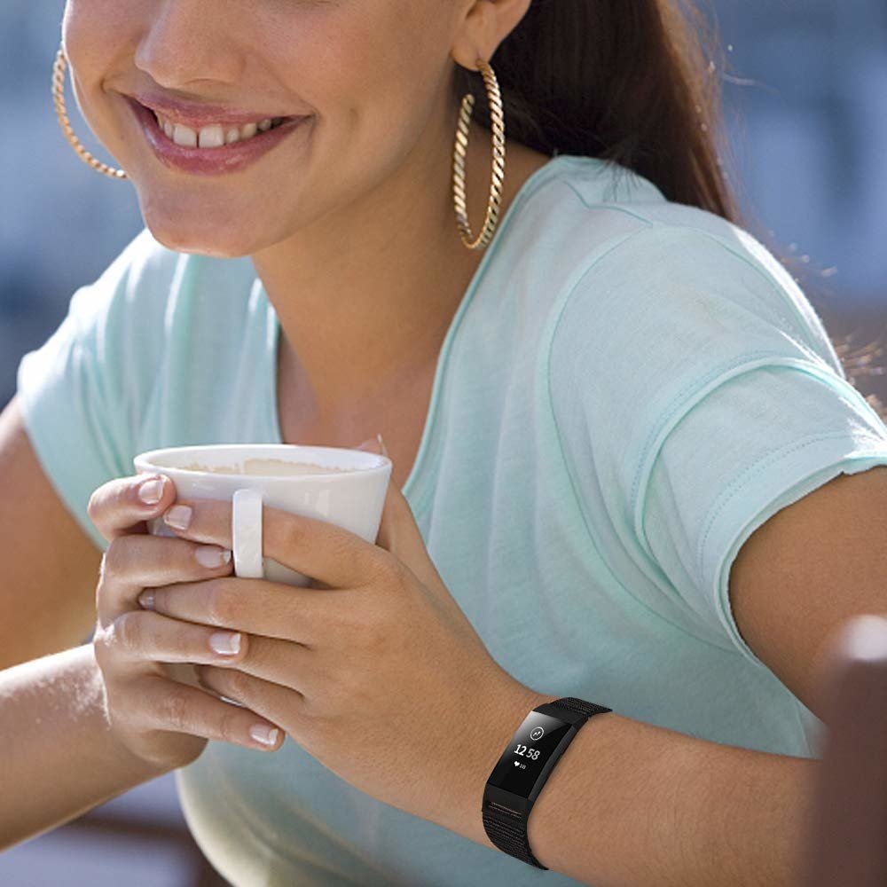 Fitbit Charge 3 nylon band (zwart) Fitbit Charge 3 nylon band (zwart)