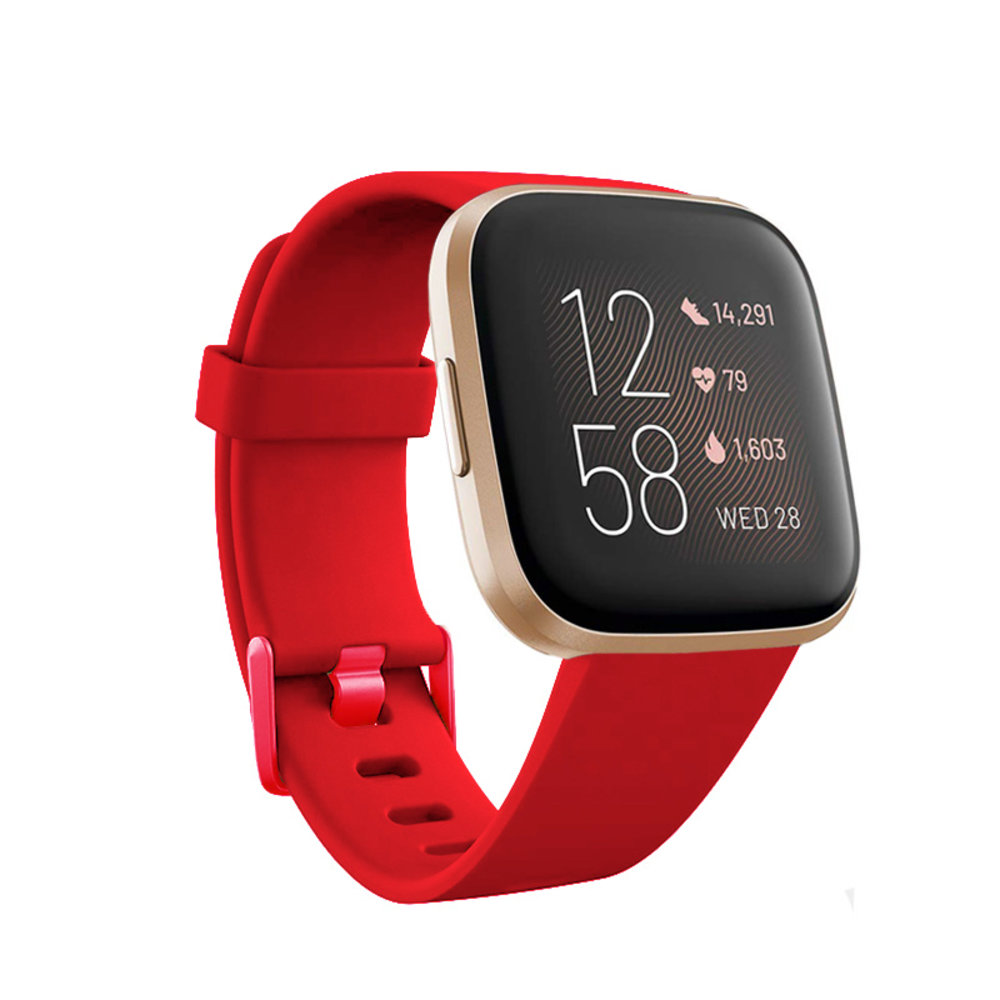 Fitbit Versa silicone band (rood)