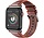 Apple Watch leren band (rood-bruin)