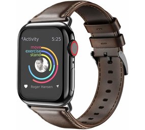 Apple watch 5 leren bandje sale