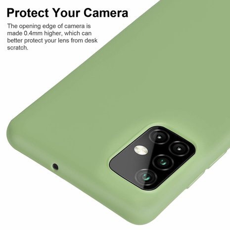 ShieldCase® Shieldcase siliconen hoesje Samsung Galaxy A51 (lichtgroen)
