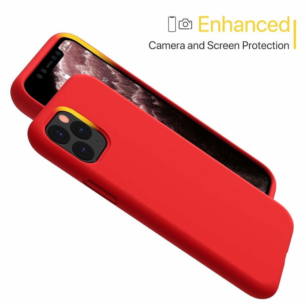 ShieldCase® ShieldCase Silicone case iPhone 11 Pro (rood) +  Glazen Screen protector