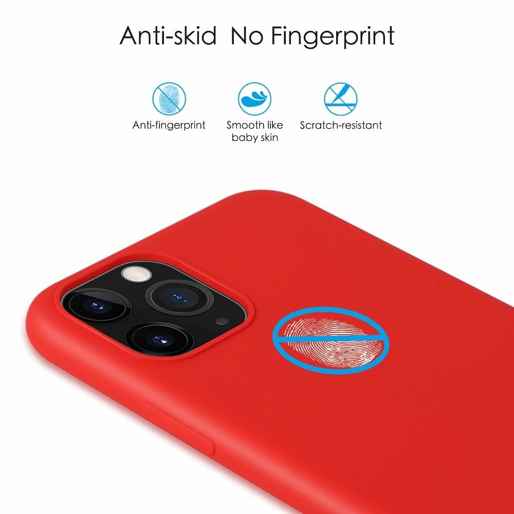 ShieldCase® ShieldCase Silicone case iPhone 11 Pro (rood) +  Glazen Screen protector