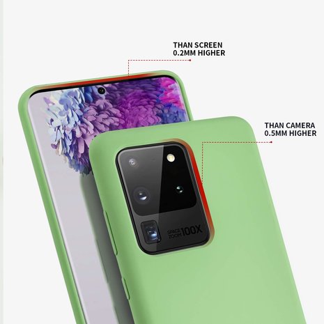 ShieldCase® Shieldcase siliconen hoesje Samsung Galaxy S20 Ultra (lichtgroen)