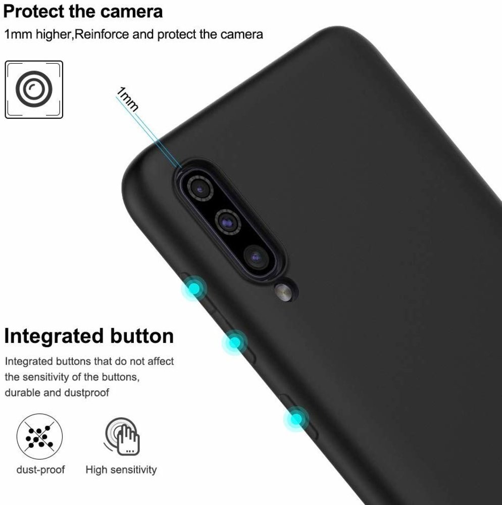 ShieldCase® Shieldcase Silicone case Samsung Galaxy A50 (zwart)
