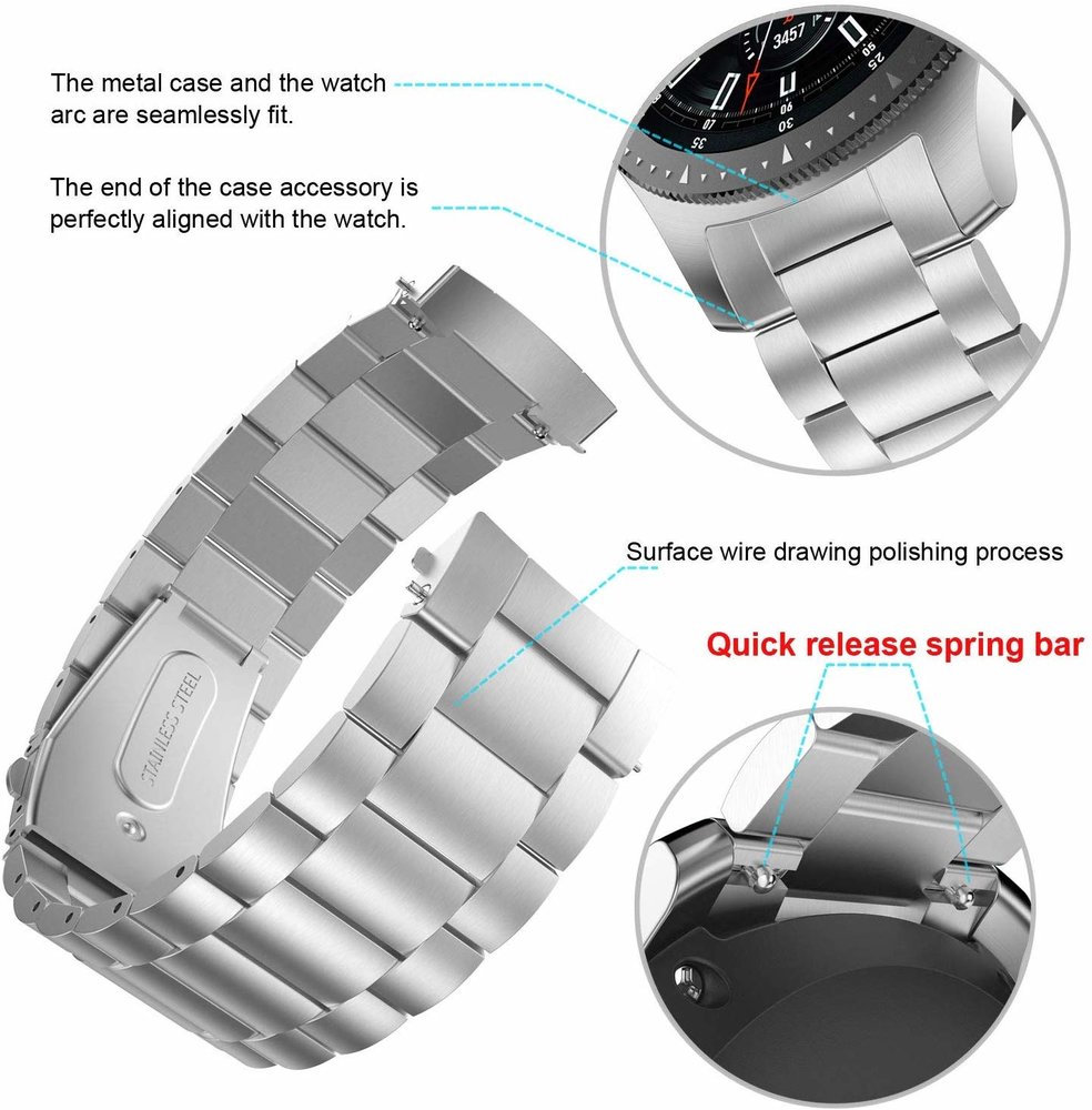 Samsung Gear S3 stalen band (zilver) Samsung Gear S3 stalen band (zilver)