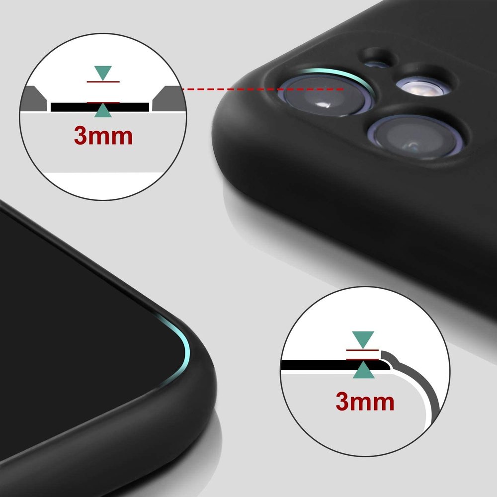 ShieldCase® Shieldcase Siliconen hoesje met camera bescherming iPhone 11 (zwart)