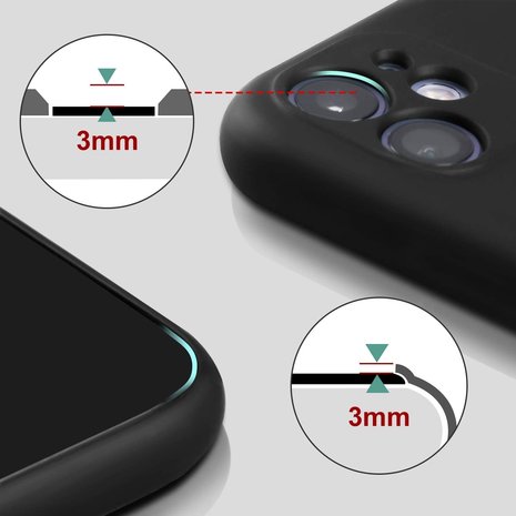 ShieldCase® Shieldcase Siliconen hoesje met camera bescherming iPhone 11 (zwart)