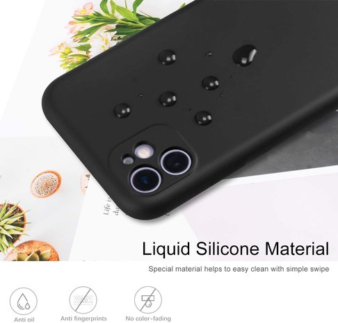 ShieldCase® Shieldcase Siliconen hoesje met camera bescherming iPhone 11 (zwart)