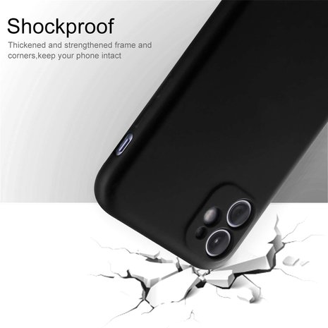 ShieldCase® Shieldcase Siliconen hoesje met camera bescherming iPhone 11 (zwart)