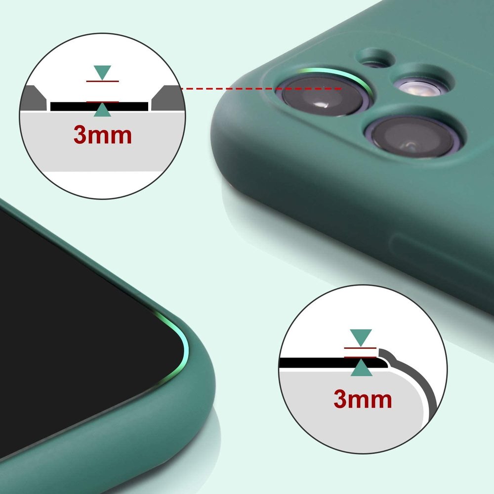 ShieldCase® Shieldcase Siliconen hoesje met camera bescherming iPhone 11 (donkergroen)