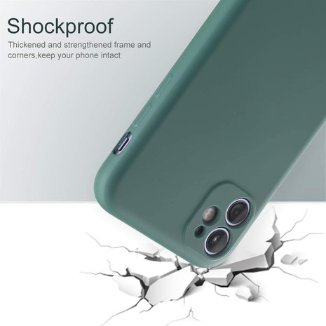 ShieldCase® Shieldcase Siliconen hoesje met camera bescherming iPhone 11 (donkergroen)