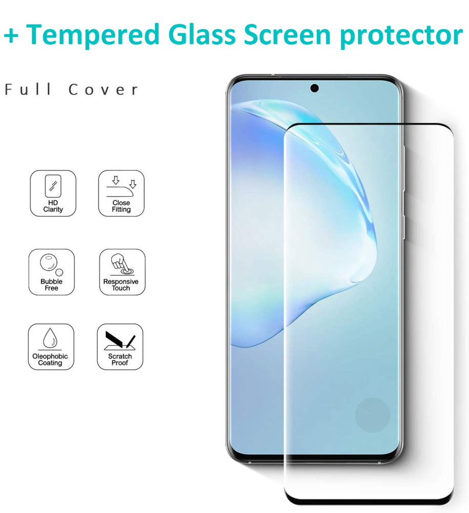 ShieldCase® Samsung Galaxy A50 Shock case met pashouder + glazen screen protector