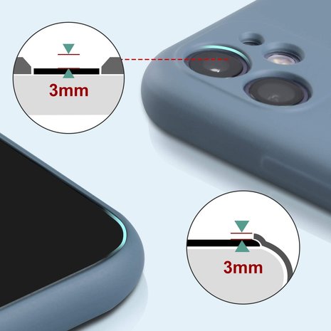 ShieldCase® Shieldcase Siliconen hoesje met camera bescherming iPhone 11 (lavendel grijs)