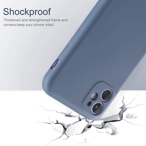 ShieldCase® Shieldcase Siliconen hoesje met camera bescherming iPhone 11 (lavendel grijs)