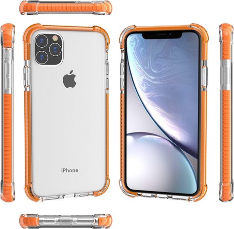 ShieldCase® ShieldCase bumper shock case iPhone 11 Pro Max (oranje) ShieldCase® ShieldCase bumper shock case iPhone 11 Pro Max (oranje)
